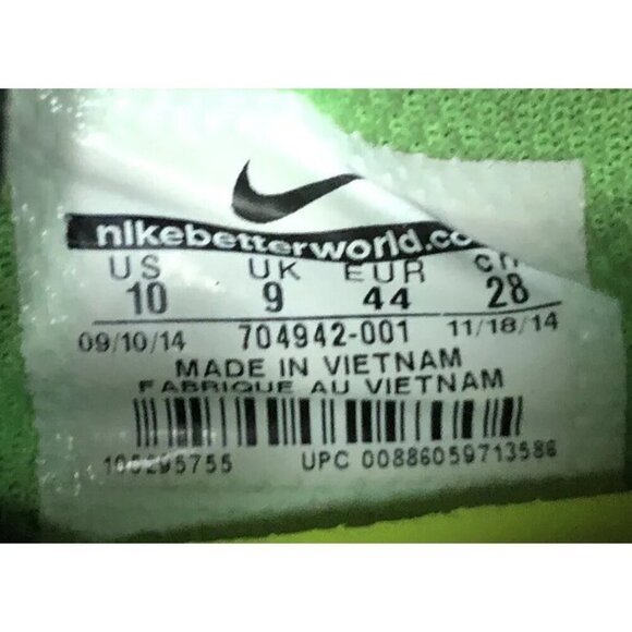 Nike KB Mentality Kobe Bryant Black/Volt/Poison Green Men’s Size 10 704942-001 - Picture 10 of 10